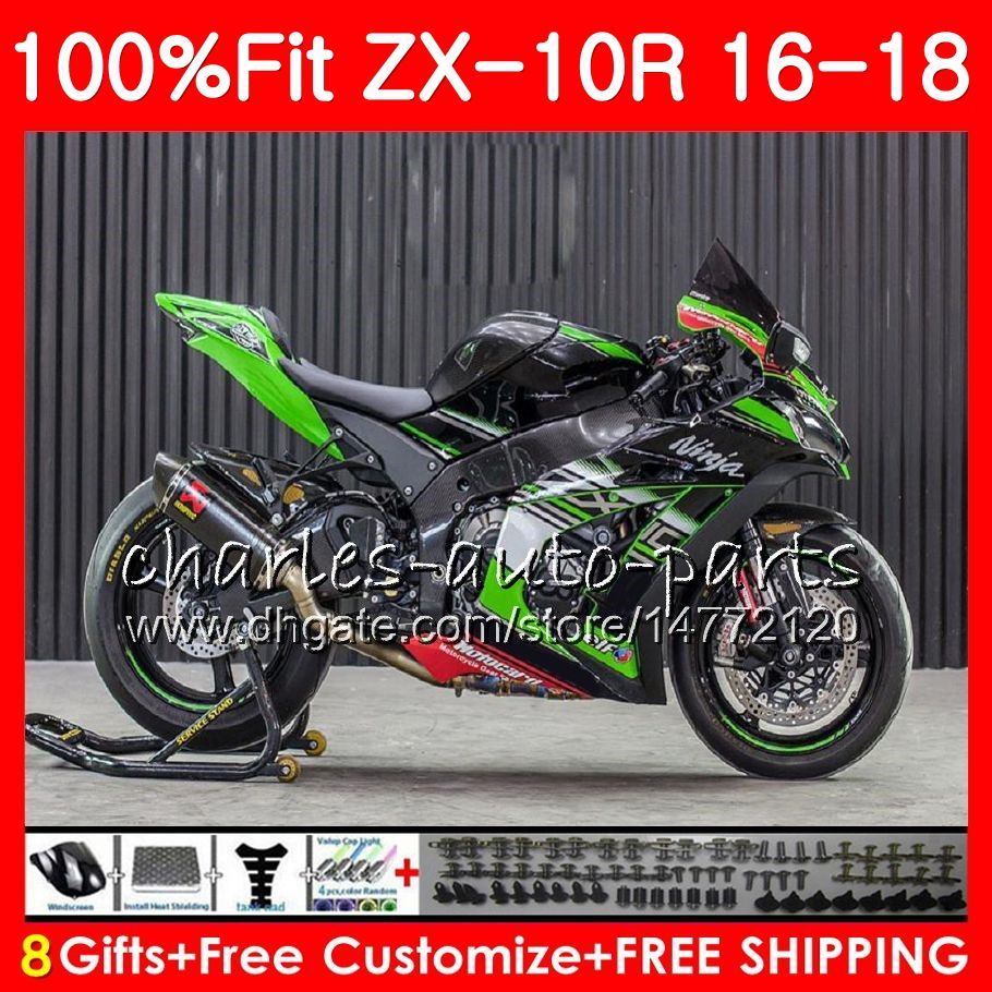 Injection Green For Kawasaki Ninja Zx 10 R 1000 Zx 10r Zx10r 16 17