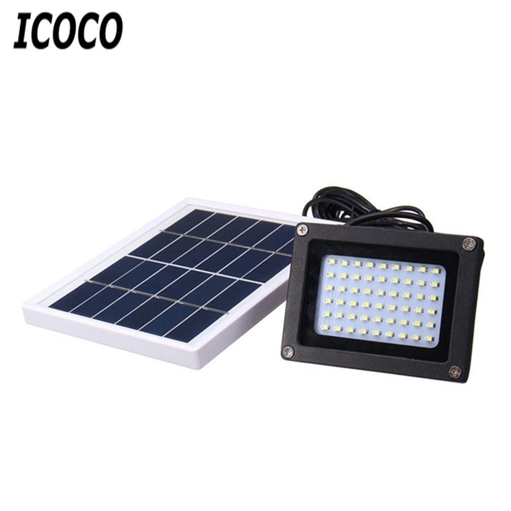 Icoco 54 Leds Floodlight Solar Powered Sensor Lamp Light Waterproof