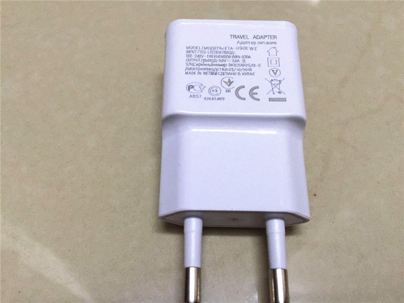 USB Wall Charger 5V 1A AC Travel Home Charger Adapter US EU Plug for Samsung Galaxy S3 S4 S5 I9600 Note 3 N9000 DHL Free