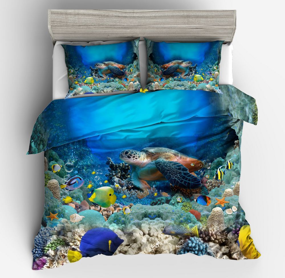 3d Sea Turtle Printed Duvet Cover Bedding Sets King Queen Full Twin1 3d Sea Turtle Printed Duvet Cover Bedding Sets King Queen Full Twin1 2 Pillowcasesno Filling Comforter Bedspread Comforters Set