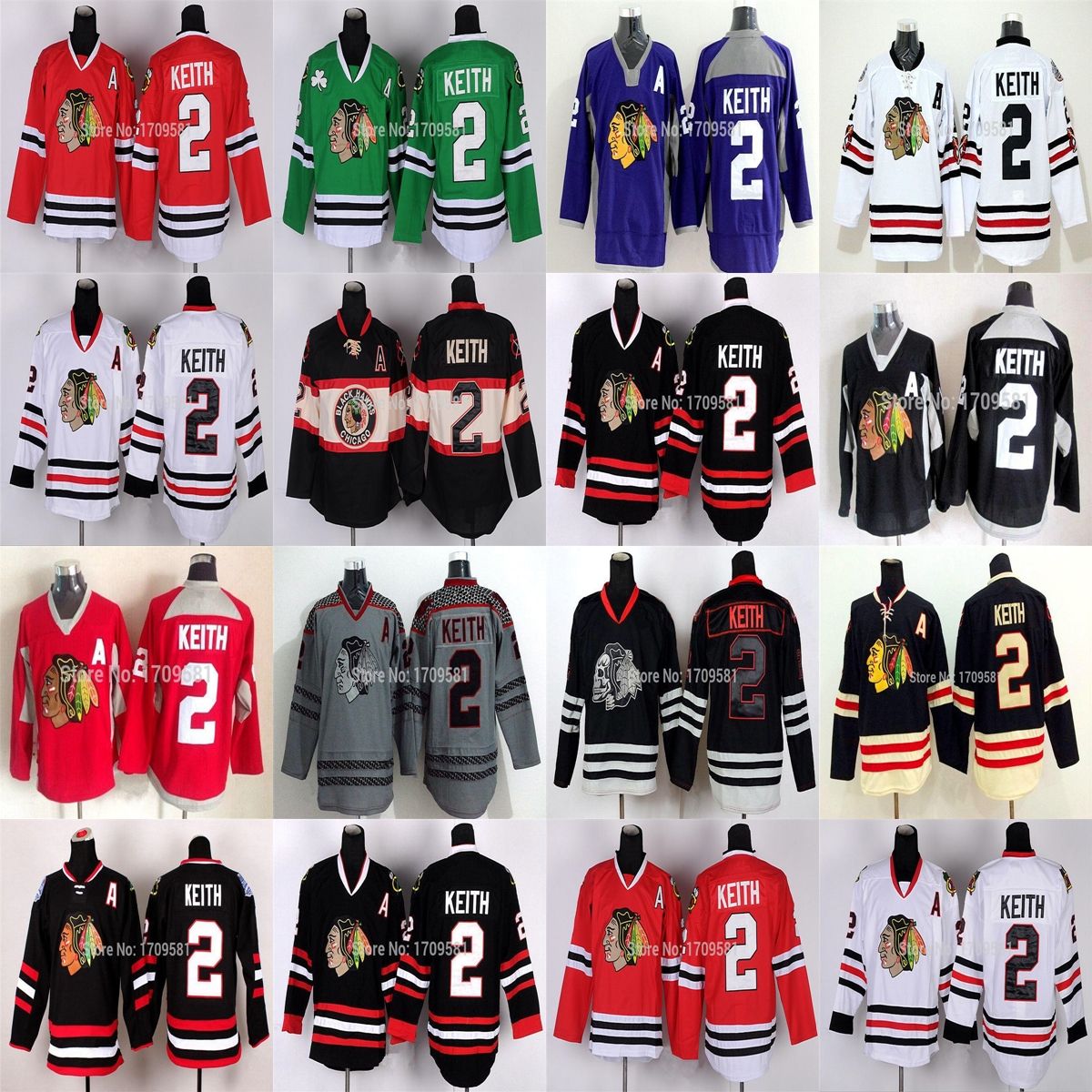 2019 2017 Chicago Blackhawks #2 Duncan Keith Jersey Stadium Series Keith Winter Classic Jerseys 