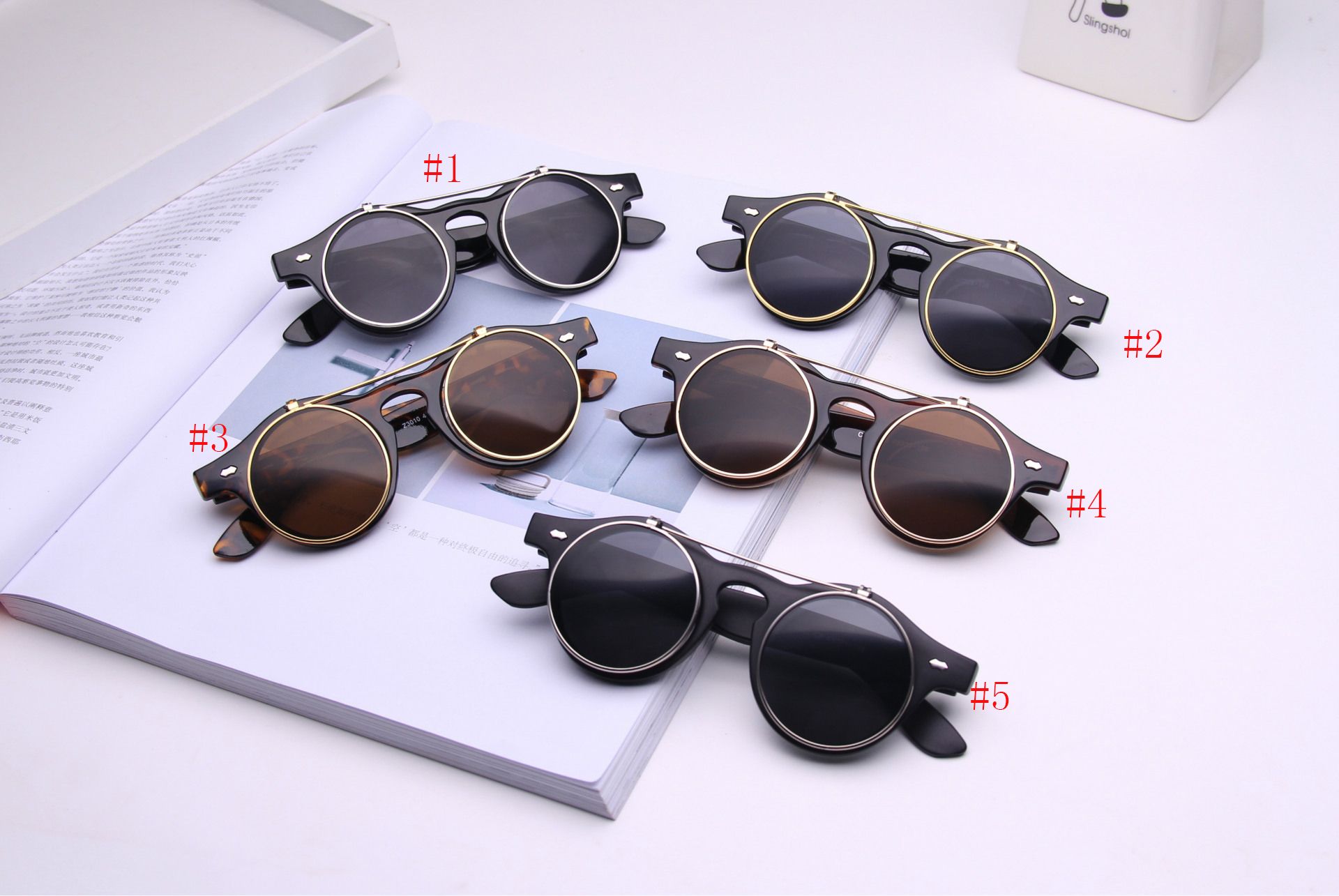 Acquistare Occhiali Da Sole Vintage Steampunk Doppia Copertura Retro Con  Montatura Rotonda In Metallo Occhiali Da Donna Moda Designer Di Marca Occhiali  Da Sole Retrò Da Ciclismo Vintage Economico | Consegna Veloce