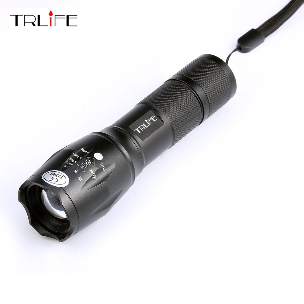 Hiking Camping Outdoor 500 Lumen LED E17 XM-L Waterproof Torch Flashlight