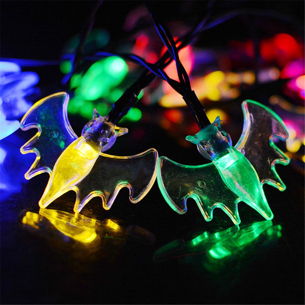 Bat Solar String Light 30 Led Waterproof Power Lights Bat Solar String Light 30 Led Waterproof Power Lights For Party Gardens Outdoor Home Holiday Decorations Tree Decora Globe