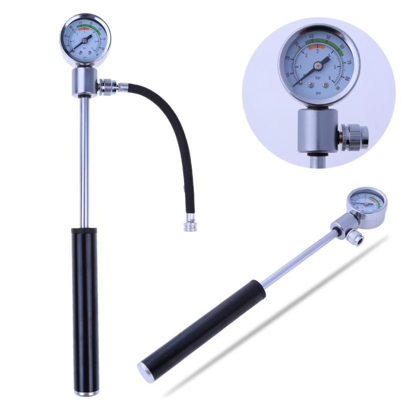 Wholesale Bike Pumps At 9.12, Get Bicycle Pump With Gauge 88psi High Pressure Shock Hand Mini