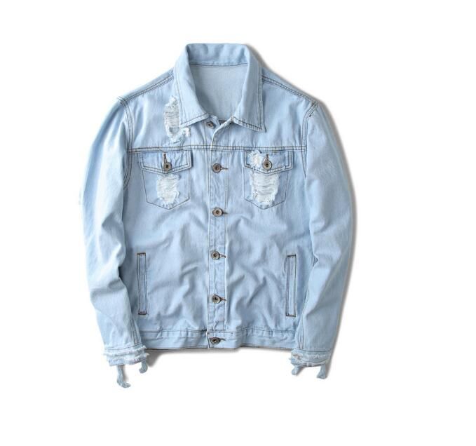 damaged denim jacket mens