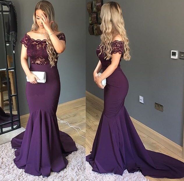 purple gown plus size