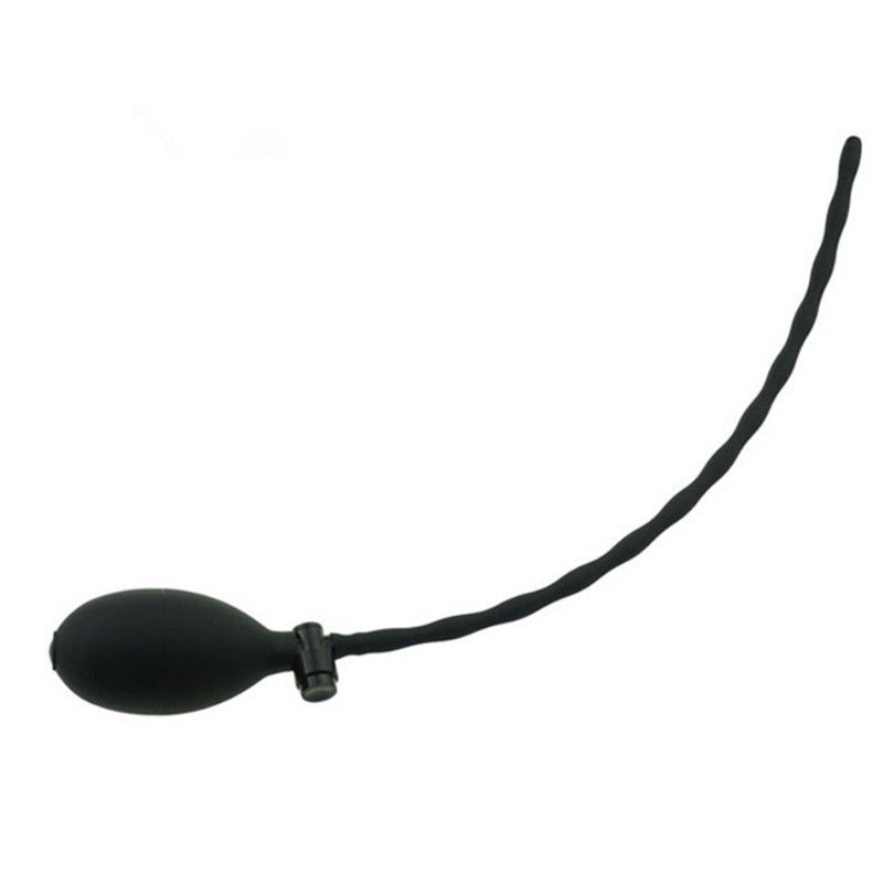 Silicone Inflatable Catheter Urethral Dilator Sounds Penis Plug Long