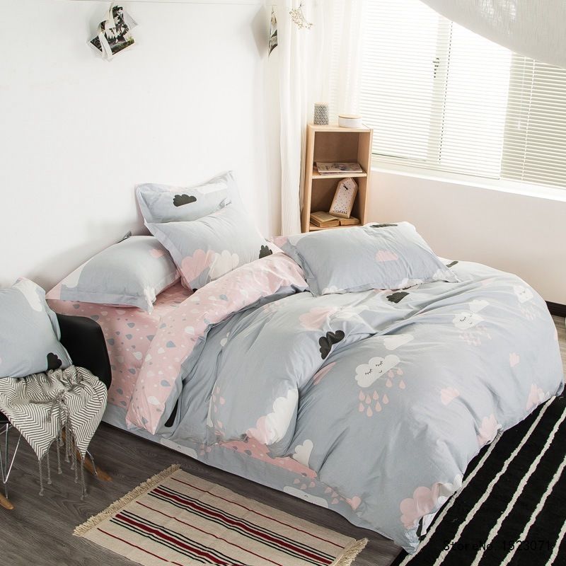 Cute Pretty Cloud Rain Cartoon Bedding Set Kids S Duvet Covers Cute Pretty Cloud Rain Cartoon Bedding Set Kids S Duvet Covers Bed Sheet Linen Pillow Cover Hometextile Grey Comforter Sets Queen Blue