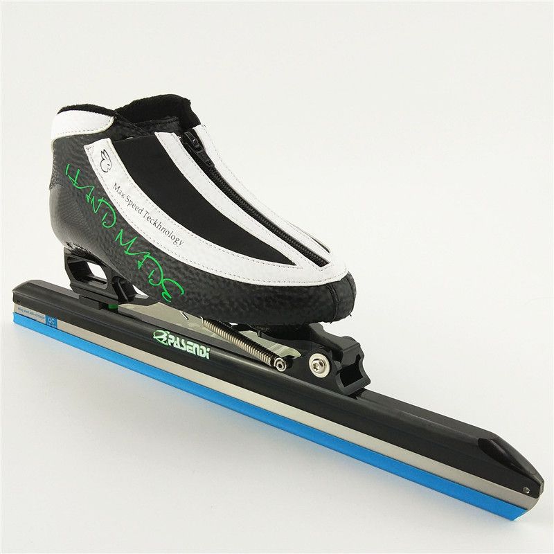 100 original pasendi professional ice skate black white color skate