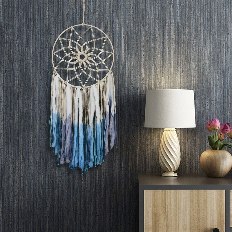 Dreamcatcher Weave Tapestry Cotton Thread Tassels Home Furnishing Dreamcatcher Weave Tapestry Cotton Thread Tassels Home Furnishing Background Decorate Pendant Sofa Bedside Wall Decoration 44js Gg Cute Tapestries