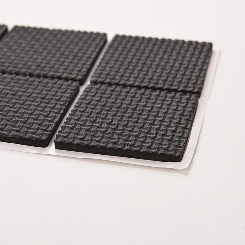 1set 2pcs Square Multifunction Black Self Adhesive Furniture Leg Table Sofa Feet Floor Non Slip Mat Sticky Pad Protector