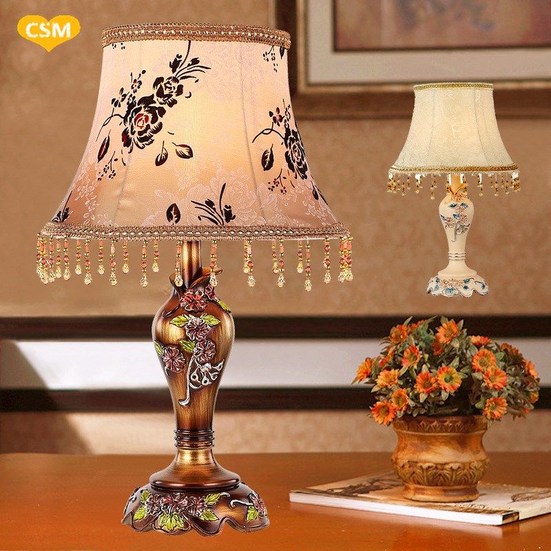 2018 High End European Style Table Lamp Lights Carved 2018 High End European Style Table Lamp Lights Carved Exquisite Color Hand Painted Rustic Bedroom Desk From Kirke 107 82 Dhgate Com