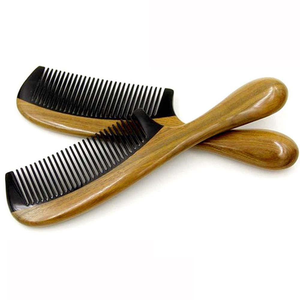 Hair Styling Tools Horn Wooden Comb Handle Handmade Sandalwood