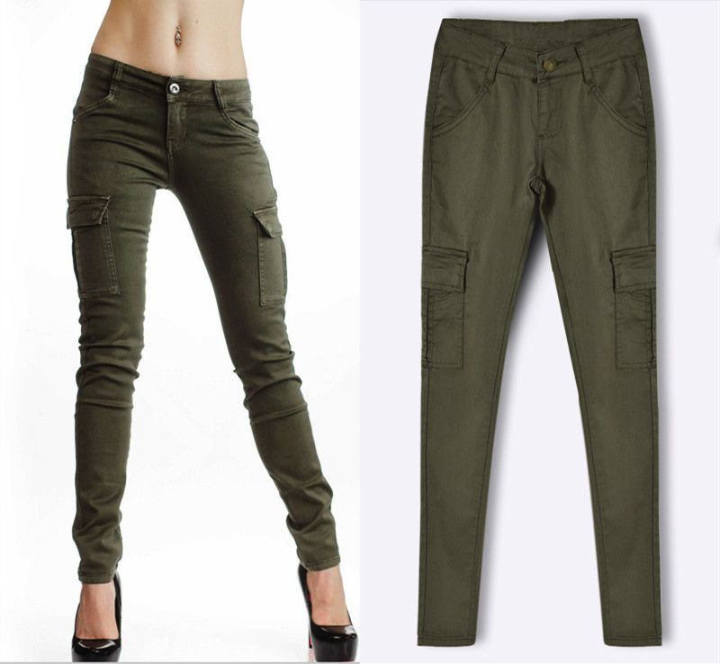 jean cargo militaire femme
