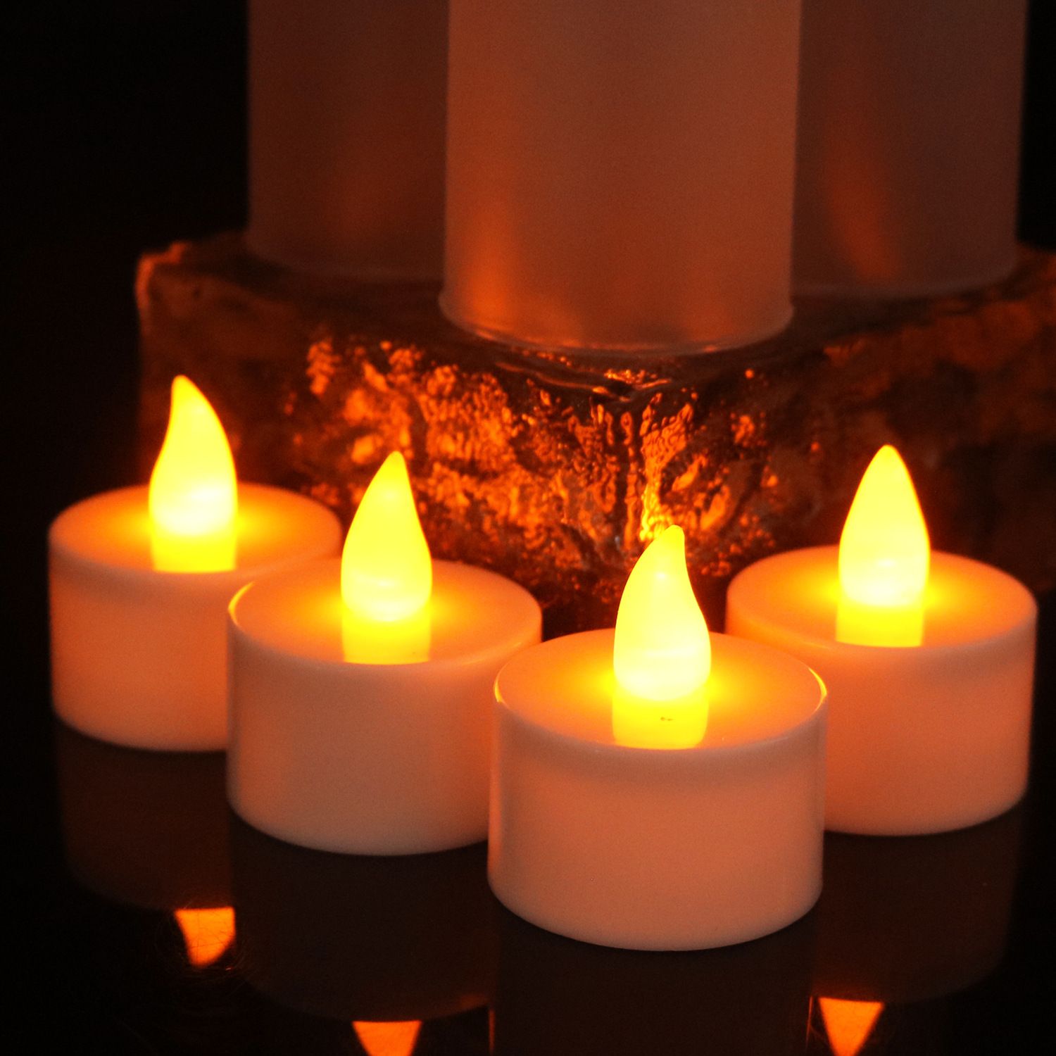2018 Yellow Flicker Led Candles Rechargeable Tea Lights Candle Lamp 2018 Yellow Flicker Led Candles Rechargeable Tea Lights Candle Lamp Battery Operated Decorative For Holiday Wedding Party From Ok360