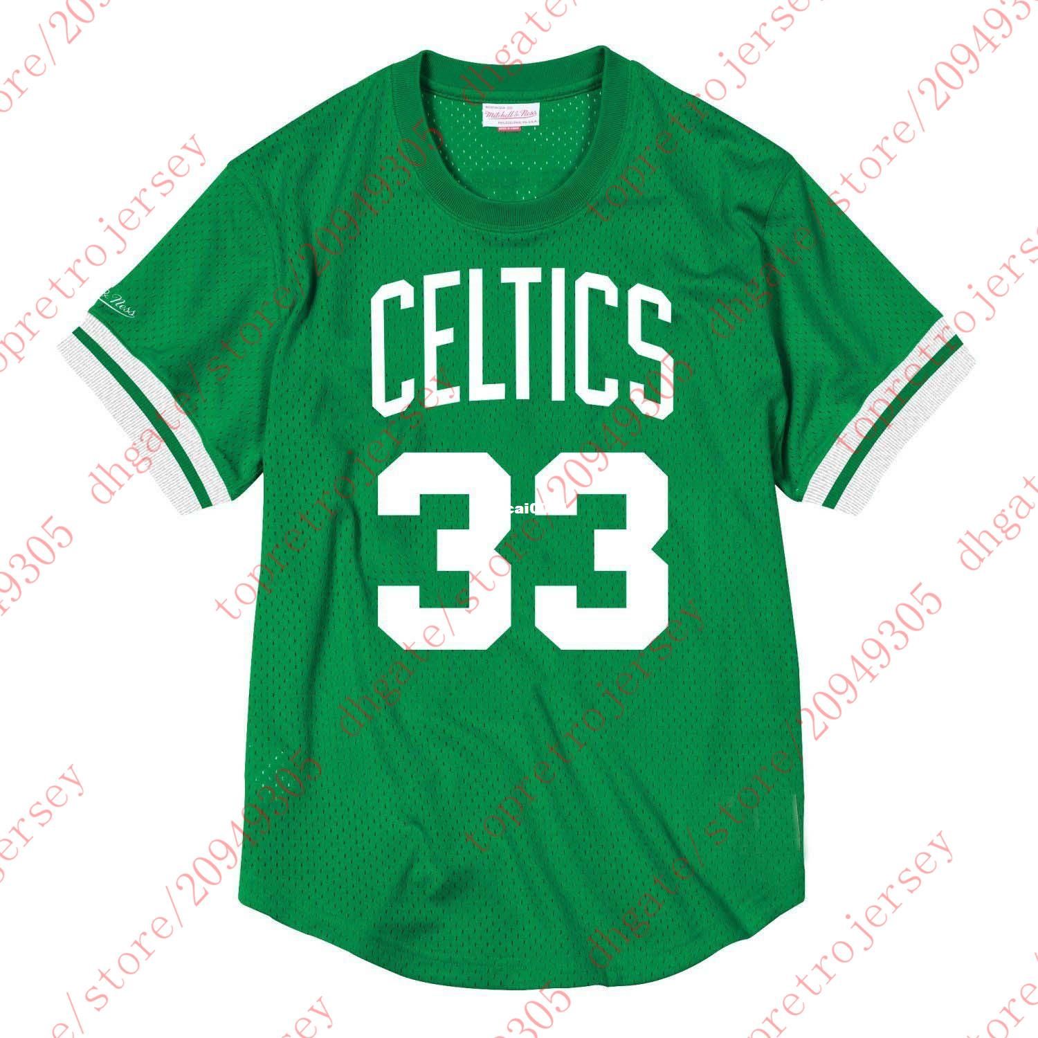 Cheap Throwbacks Custom 33 Larry Bird Mitchell Ness Top Mesh