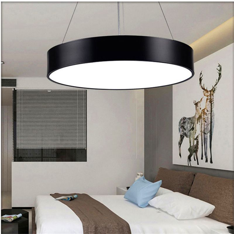 Round Pendant Led Chandelier Office Modern Minimalist Fashion Study Round Pendant Led Chandelier Office Modern Minimalist Fashion Study Restaurant Hanging Line Lighting Lamps Commercial Light Fixtures