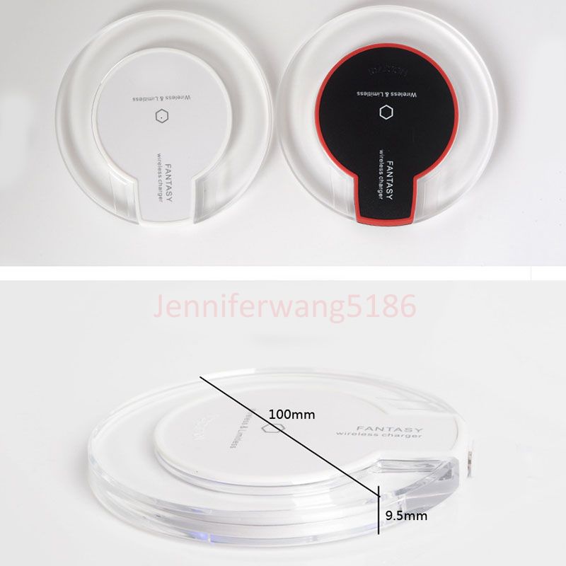 In Stock Crystal Fantasy Qi Wireless Charger For iPhone X 8 Plus Charging Pad Mini for Samsung S6 S7 S8 with Retail Package