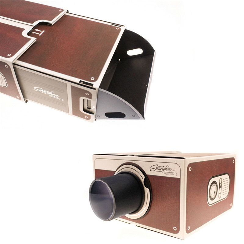 Diy 3d Projector Cardboard Mini Smartphone Light Novelty Adjustable Mobile Phone Portable Cinema In A Box