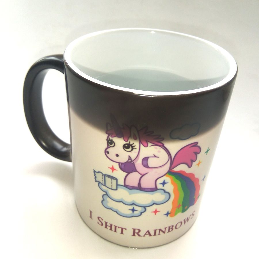 unicorn mugs rainbow mug magic color changing magic mug moring