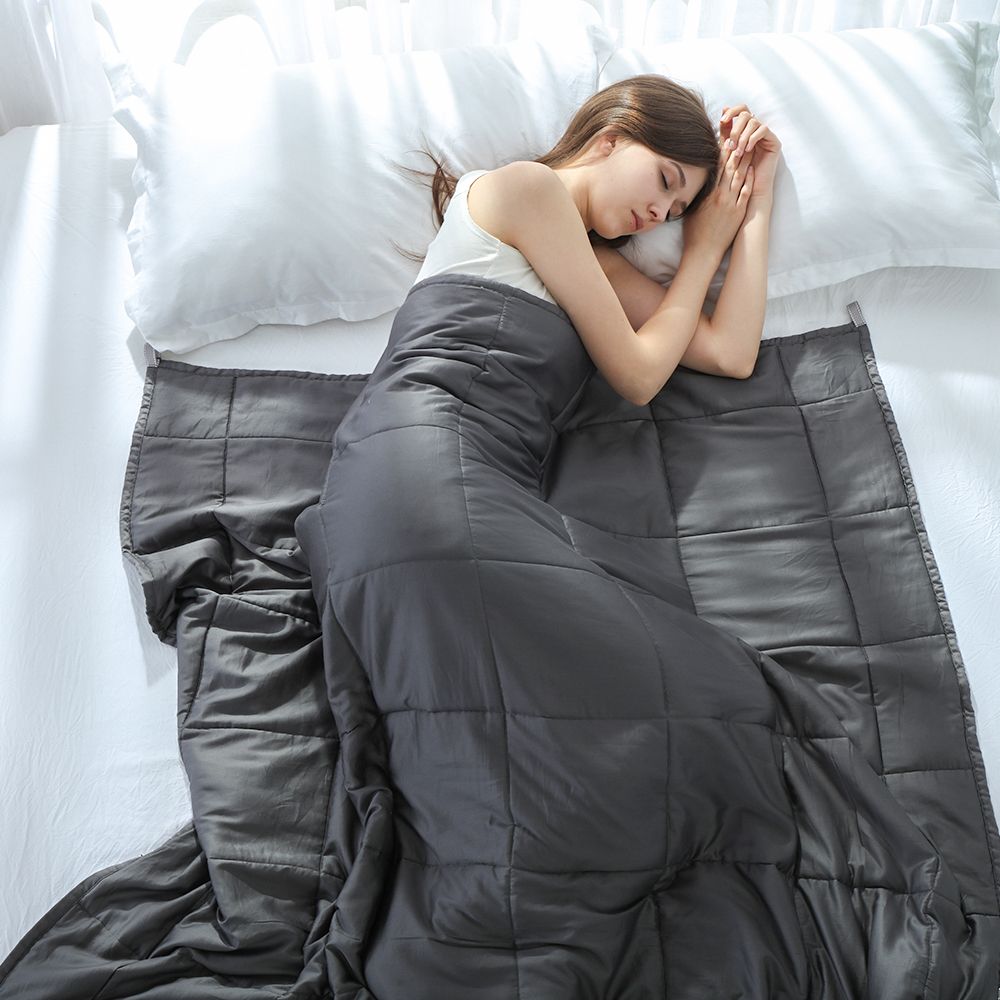 Weighted Blanket 100% Cotton Gravity Blankets Help Sleep Pressure