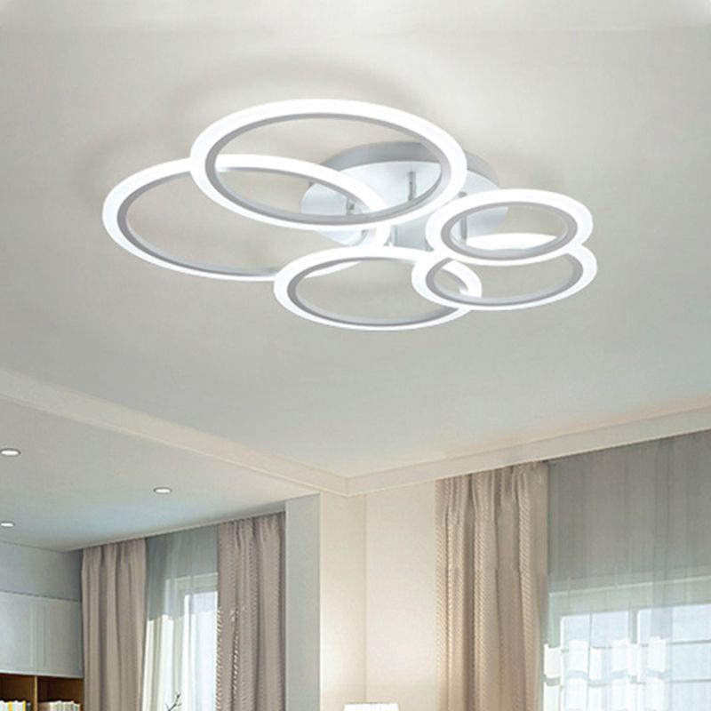 Modern Led Ceiling Lights For Parlor Lampada Bedroom Donuts Encounter Strips Indoor Lighting Lamp Acrylic Shade