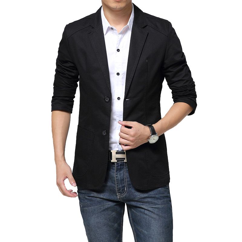 Fit Noir Casual Homme 2018 Manteau Blazer Acheter Hommes Kaki Slim IWEDH29Y
