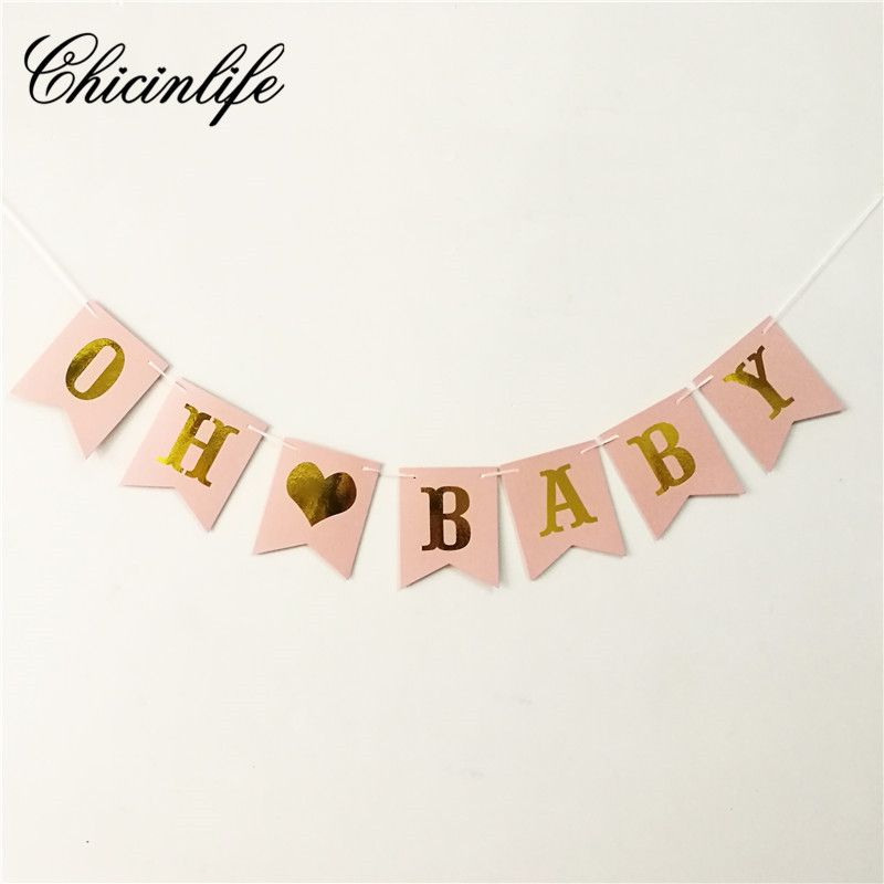2019 chicinlife oh baby banner baby girl birthday bunting banner