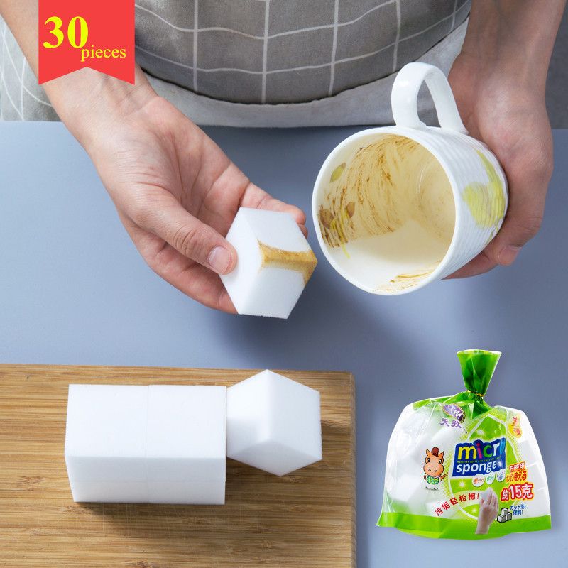 Nano Sponge Cleaning Wipe 30 Kitchen Decontamination Tools Nano Sponge Cleaning Wipe 30 Kitchen Decontamination Tools Pieces Wash Dishes Magic Wipes Clean Scouring Pad With