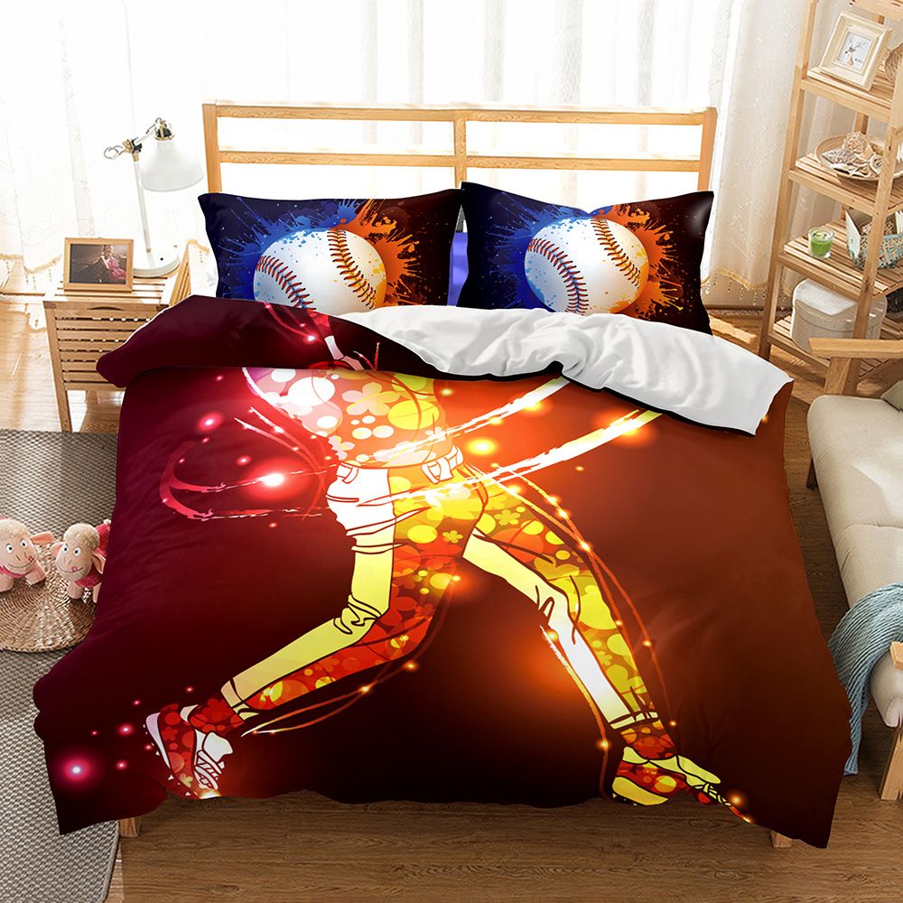 New 3d Baseball Design Bedding Set Duvet Cover Of Quilt New 3d Baseball Design Bedding Set Duvet Cover Of Quilt Pillowcase Twin Full Queen King Size Extra Long Sets From