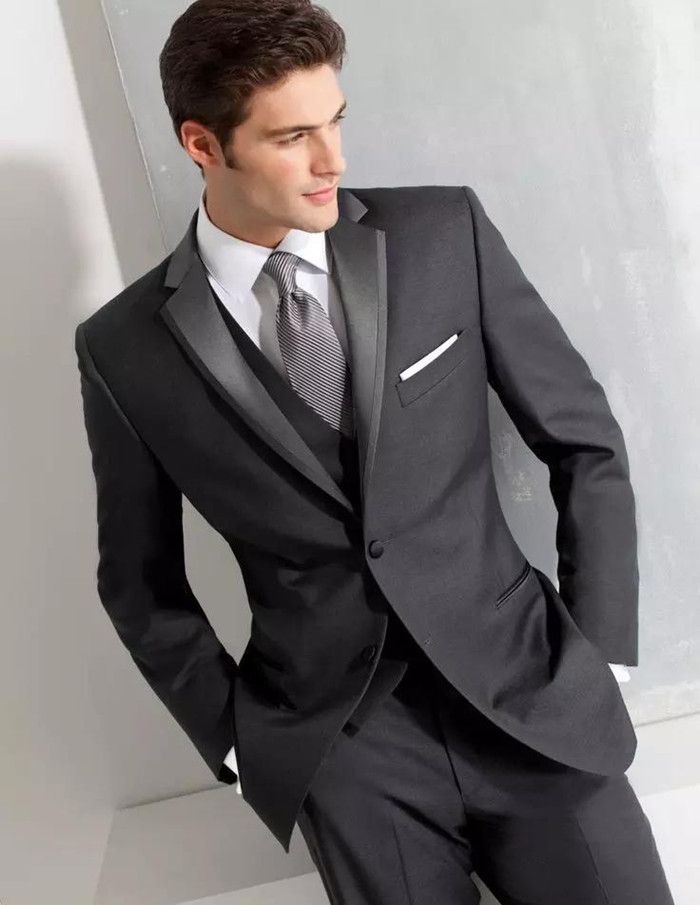 Compra Trajes Negros Para Hombre De Tres Piezas Trajes De Boda Por Encargo  Slim Fit Padrinos De Fiesta Se Adaptan A Dos Botones Hombres Trajes De  Negocios Chaqueta + Pantalones + Chaleco
