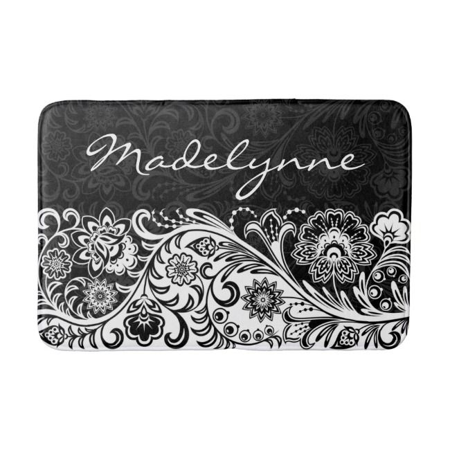 Black White Fl Bath Mat Custom Doormat For Entrance Door Home Mats Outdoor Flower Kitchen Carpet Rug Floor - Black And White Bathroom Rug Black White Fl Bath Mat Custom Doormat For Entrance Door Home Mats Outdoor Flower Kitchen Carpet Rug Floor - Black And White Bathroom Rug
