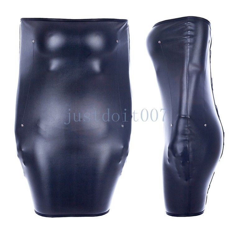 mummy bag lace up breast hip leg arm harness half body straight