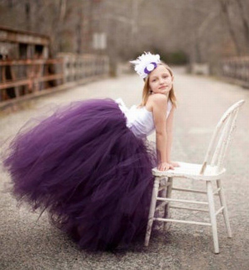 flower girl dresses plum color