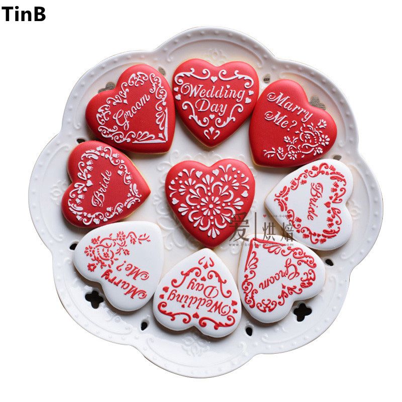 2019 Valentine S Day Cake Stencil Wedding Decoration