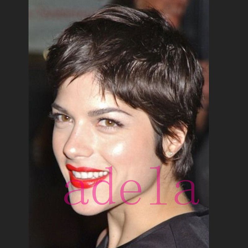 Pixie Very Short Full Lace Human Cut Hair Wigs With Baby Hair New