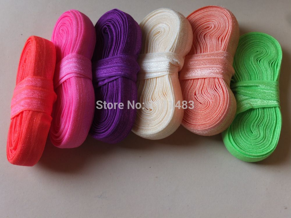 Fold Over Elastic 5 8 Solid Foe Elastic Ribbon Diy Elastic Hair
