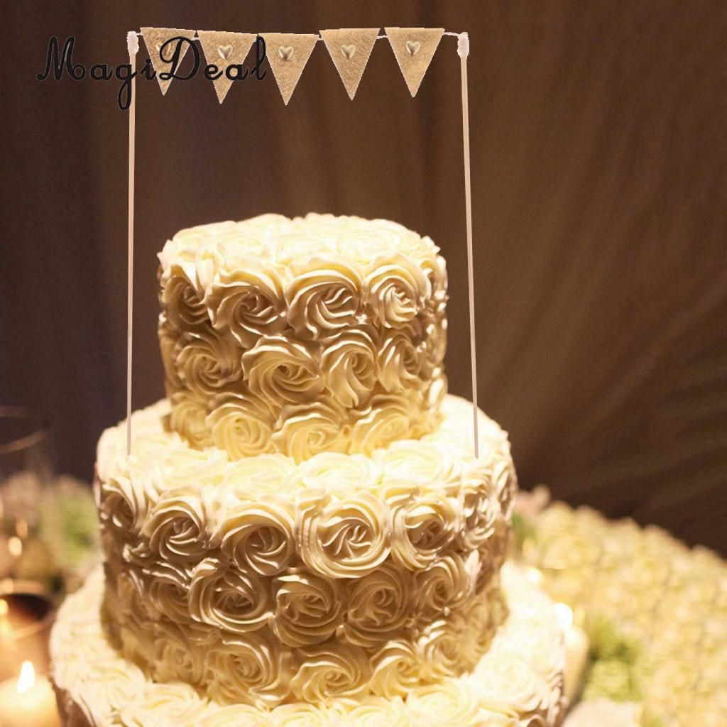 2019 Magideal Wonderful Glitter Cake Topper Banner Pennant For Baby 2019 Magideal Wonderful Glitter Cake Topper Banner Pennant For Baby