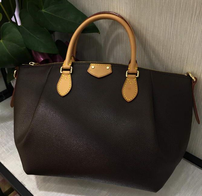 New Women Bag Classic Leather Handbags Brown Bags Brands Lady Designer Clutch Top Shoulder Bag ...