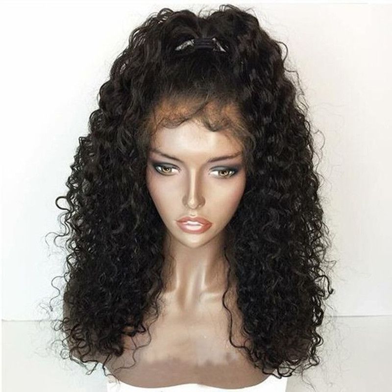 Wet And Wavy Malaysian Human Hair Lace Front Wigs Full Density