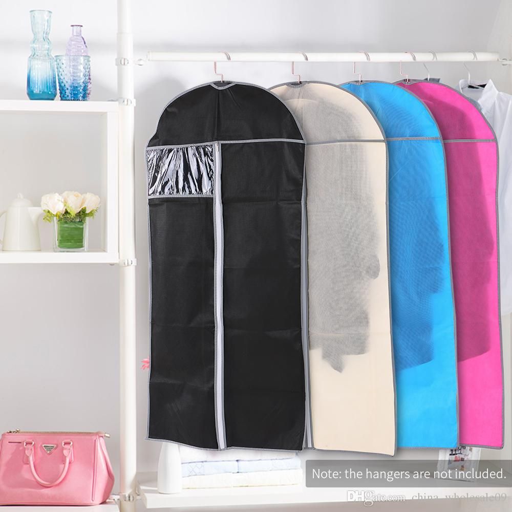2019 60 120 Cm Clothes Organizers Dustproof Hanging Garment Bags 2019 60 120 Cm Clothes Organizers Dustproof Hanging Garment Bags Suit Covers With Pvc Visible Window For Closet Travel Storage Bag From Free Life01