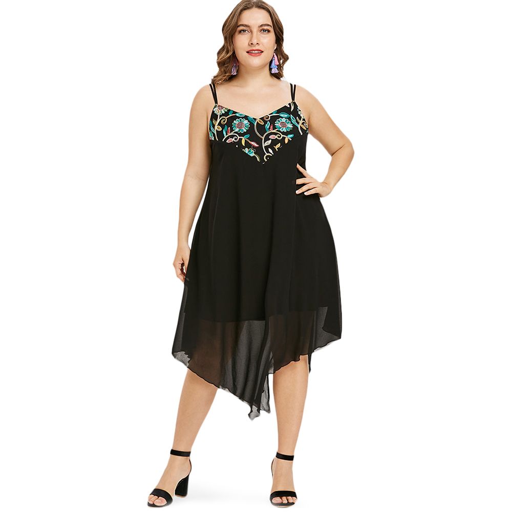 Spaghetti Strap Asymmetrical Dress
