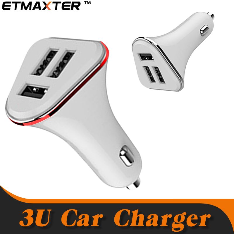 ETMAXTER Universal Car Charger Dual Triple Ports Travel Power Adapter