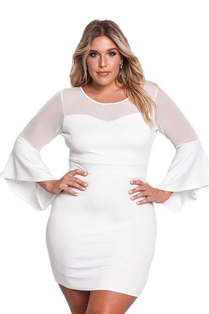 plus size white party clothes