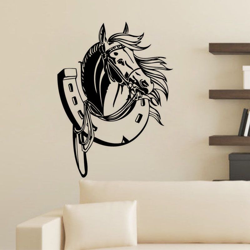Head Of Horse Wall Stickers Home Decor Adhesive Removable High Head Of Horse Wall Stickers Home Decor Adhesive Removable High Quality Vinyl Decals Animal Kids Room Decoration Vinyls From