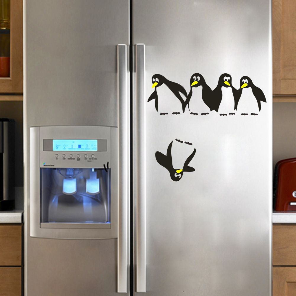 compre pinguino refrigerador etiqueta pegatinas de nevera calcomanias de vinilo de cocina wallpapers para refrigerador cocina bano decoracion a 114 45