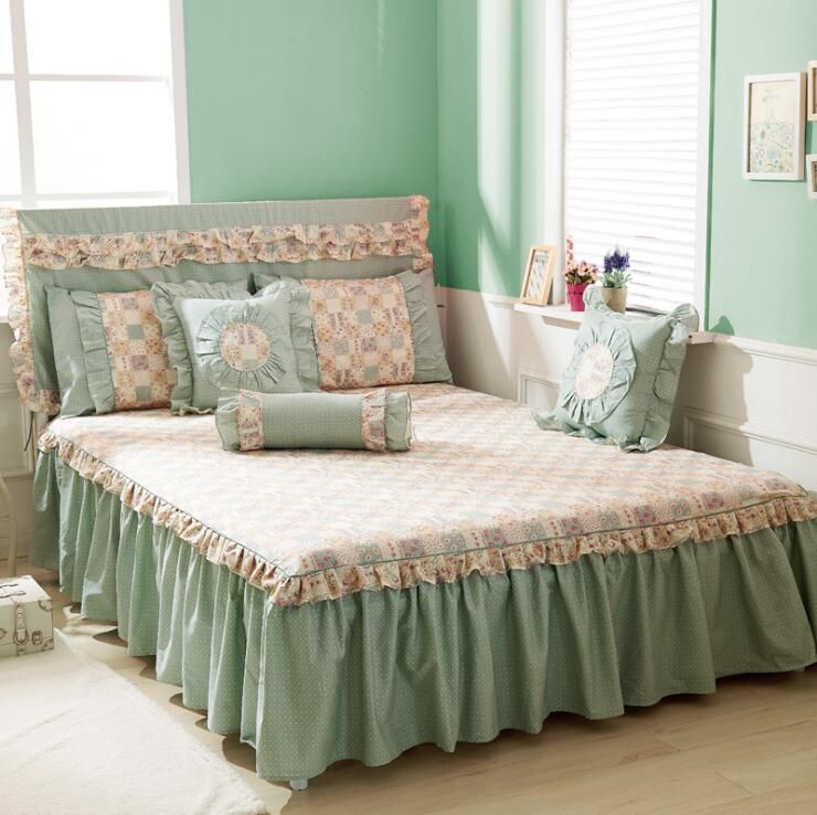 Soft Cotton Bed Skirt Cover Sheet Bedspread Bedding Home Textile Soft Cotton Bed Skirt Cover Sheet Bedspread Bedding Home Textile Hotel High Quality Dust Ruffle Queen 18 Inch Drop Bedskirt From Rudelf