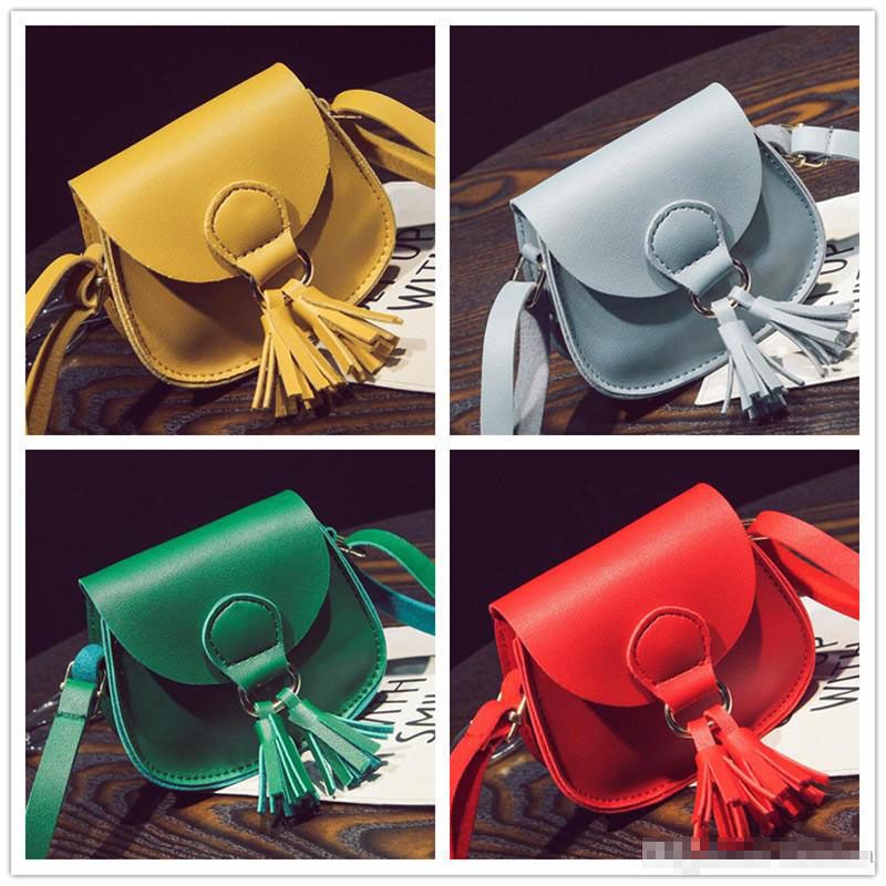 2018 Children'S Fashion Shoulder Bags Preschool Girls Mini Tassel Bag