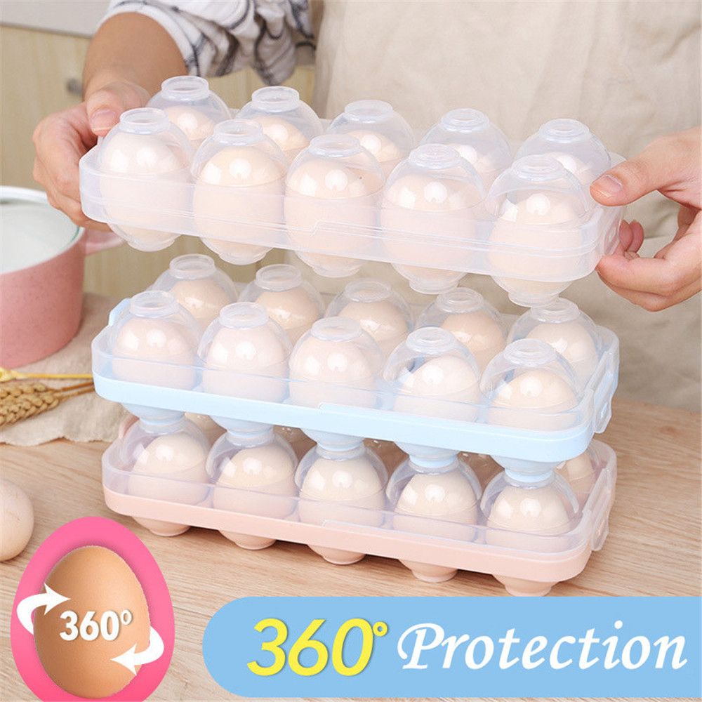 Kitchen Egg Tray Clear Storage Container Holder With Lid For Refrigerator Portable Case Bin Fridge Camping 10 20 Eggs